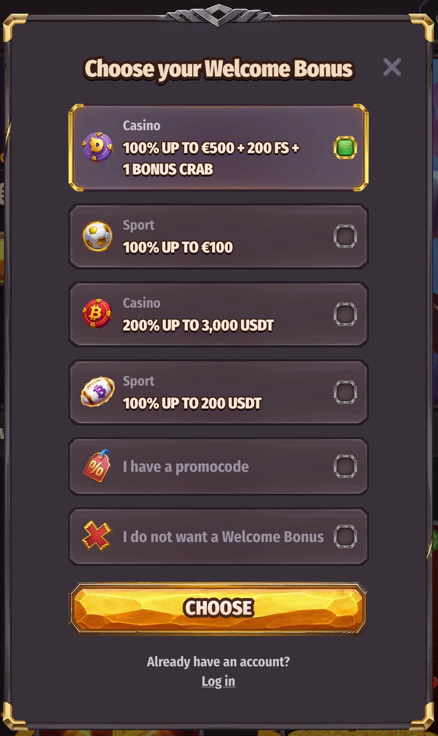 dragonia casino login